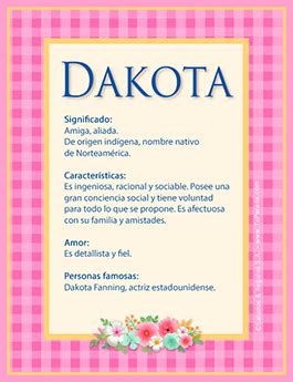 significado del nombre dakota|Significado del nombre Dakota